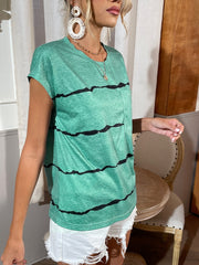 Camiseta de manga corta con cuello redondo