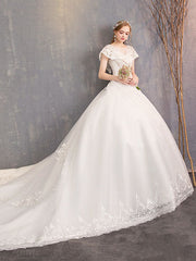 Vestido coreano de cola larga y cuello princesa ajustado