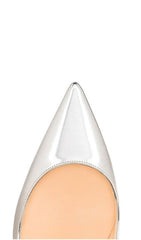 Silberne Stiletto-Absatzschuhe