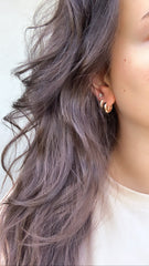 Aros pavé para bebé de oro