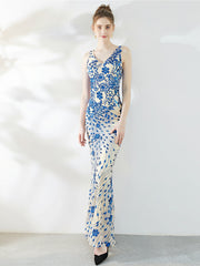 schmales langes Abendkleid