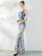 schmales langes Abendkleid