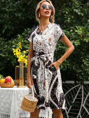 Vestido largo casual de verano en color claro.