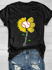 Stolze Mama Sonnenblume Kurzarm T-Shirt