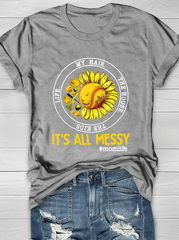 Camiseta con estampado de girasoles de mamá de béisbol y sóftbol
