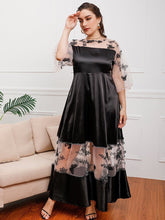 Vestidos de encaje con costura de malla