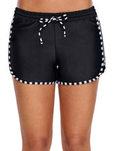 Gestreifte, bedruckte Boxershorts mit hoher Taille