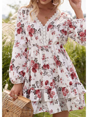 V-neck floral dress