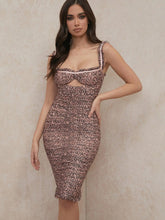 Vestido ajustado sin tirantes, plisado y con tirantes de color liso para mujer