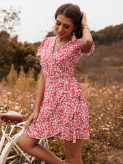 Vestido estampado rojo