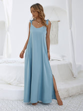 V-neck Casual Loose Long Suspender Dress