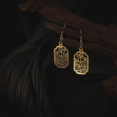 Qinghai Ripple Pattern Earrings