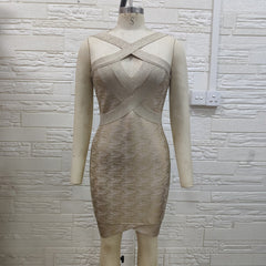 Vestido midi de tirantes, sin mangas y con aberturas H01332