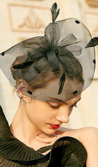 Tocados de plumas de hilo de cáñamo RETRO