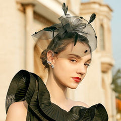 Tocados de plumas de hilo de cáñamo RETRO