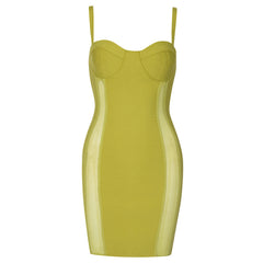 Ärmelloses Mini-Bandage-Kleid aus Netzstoff mit Riemchenmuster HB77780