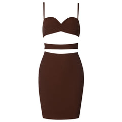 Ärmelloses Mini-Bandage-Kleid mit Riemchendesign und Cut-Outs HB78640