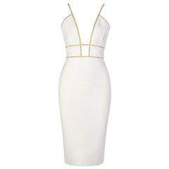 Vestido midi de tirantes, sin mangas y espalda descubierta HB78800