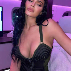 Vestido ajustado midi a rayas sin mangas con tirantes