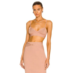 Conjunto de vendaje con cintura expuesta y sin mangas con tiras