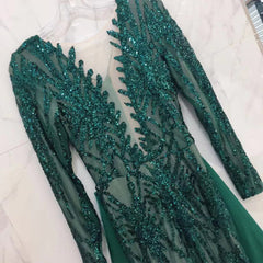 Maxi-Bodycon-Kleid mit Rundhalsausschnitt, langen Ärmeln und Pailletten HT2667