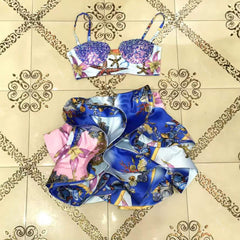 Conjunto ajustado con lentejuelas y sin mangas con tirantes