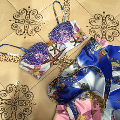 Conjunto ajustado con lentejuelas y sin mangas con tirantes