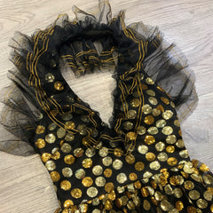 Neckholder-Ärmelloses Maxi-Bodycon-Kleid mit Rüschen HT2764