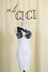 Minivestido de encaje blanco