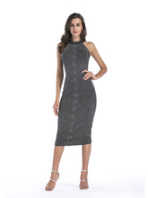 Vestido de punto sin mangas de longitud media