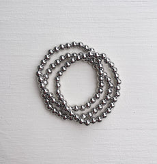 Metallic Stackables - Silber 6mm