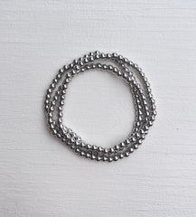 Metallic Stackables - Silber 4mm