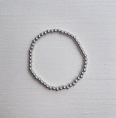 Metallic Stackables - Silber 4mm