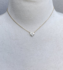 Collar de corazón de cristal