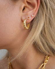 Pendientes Luna de oro