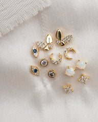 Pendientes de oro con forma de ojo malvado