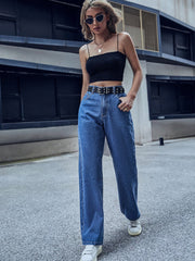 Drape Mopping Wide-leg Pants