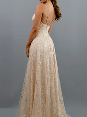 Vestido con tirantes abiertos al frente