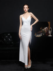 Halter Slim Fishtail Dress