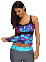 Tankini-Top mit abstraktem Print