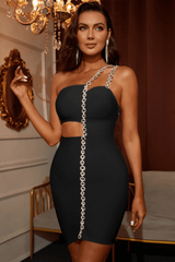Chantelle – Mini-Bandagekleid mit One-Shoulder-Träger