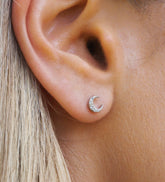 Pendientes Luna Plata