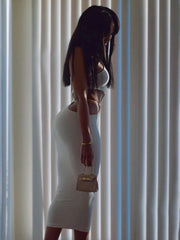 Ärmelloses, schmal geschnittenes Maxikleid