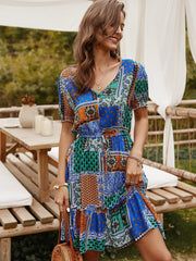 Contrasting color dress