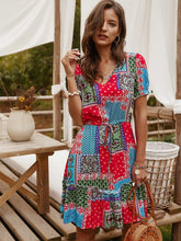 Contrasting color dress