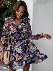 Printed temperament long dress