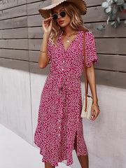 Vestido largo de color puro para viajar a casa.