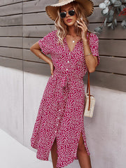 Vestido largo de color puro para viajar a casa.