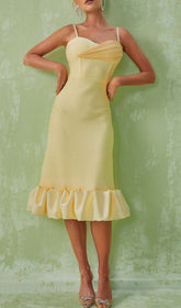 Spaghetti-Midi-Bandagekleid