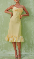 Spaghetti-Midi-Bandagekleid